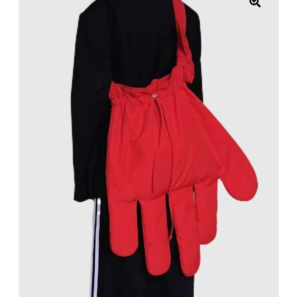 Red Hand-Shaped Shoulder Bag